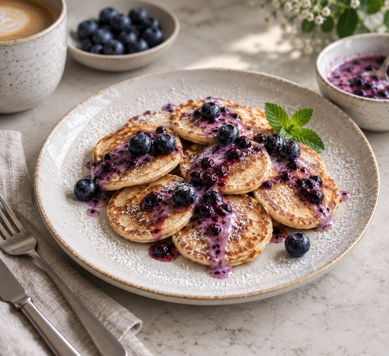 Pancakes dla jednej osoby – mała porcja wegańskich placuszków